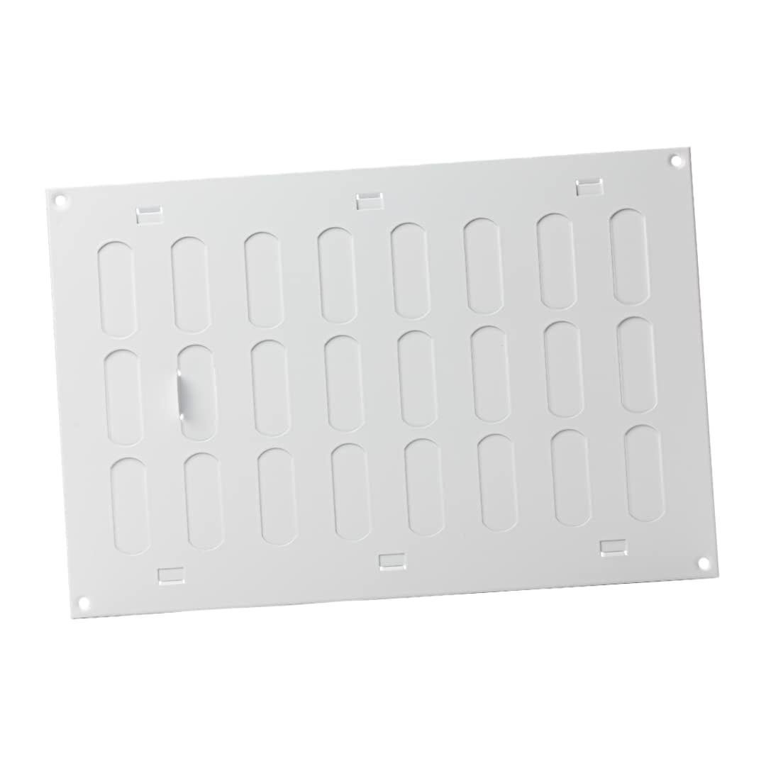 300x200 mm (12x8") Sliding Grille Made of Sheet Steel, White Ventilation Grille, Made by EUROPLAST
