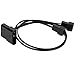 CRJ 4-Pin Molex to 2 x 3/4-Pin PWM 12V PC Case Fan Power Adapter Cable