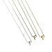 Me Plus Petite Initial Letter Alphabet Pendant Charm Gold Dipped Necklace Gold Silver Rosegold (23 Letters)