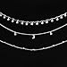 Wowanoo Choker Necklace Set Multilayer Layers Stars Chain Clavicle Necklace Jewelry for Women Threes