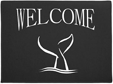 Whale Tale Welcome Doormat Floor Mat Rug Inside Rubber Doormat 23.6''(L) x 15.7''(W)