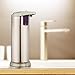 Automatic Soap Dispenser, Touchless Stainless Steel Soap Dispenser with Sensor Fingerprint Resistant and Waterproof Base for Kitchen Bathroom Sanitizer Shampoo