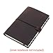 A5 Travelers Notebook Cover, Genuine Leather Cover for 5x8 Travel Journals Softcover & Hardcover, Elastic Hold & Closure, Dark Brown