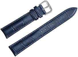 12mm Women's Dark Blue Genuine Replacement Leather Watch Band Alligator Grain 6.89inch Length