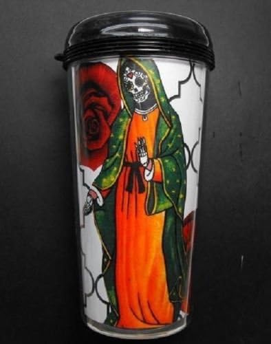 Santa Muerte Virgin Skull Face Travel Mug - Mug125