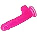 8 inch Crystal Jelly Dildo Realistic Penis Dual Lady Masturbation Layer Silicone Stimulator Ballsy Dong Cock Adult Sex Toys with Suction Cup, Vaginal Stimulate Toy
