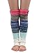 ELACUCOS Women's Multicolor Knitted Thick Warm Buttons Long Leg Warmers Pink