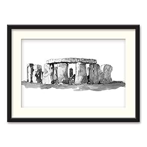 Black Framed Canvas Wall Art Architectural Drawing Home Artwork Decoration for Living Room, Bedroom - 23x31 inches