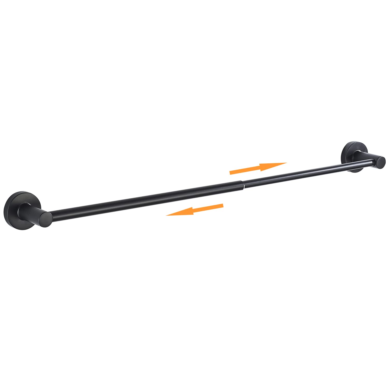 Adjustable Towel Racks for Bathroom 15 to 26.5Inch Single Towel Bar, Expandable SUS304 Stainless Steel Bath Towel Holder, Wall Mount with Screws Towel Bar Rod,Matte Black — image 1