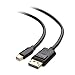 Cable Matters Mini DisplayPort to DisplayPort Cable (DisplayPort to Mini DisplayPort 1.4 Cable) with 8K 60Hz Video Resolution and HDR in Black 6 Feet - Thunderbolt and Thunderbolt 2 Port Compatible primary