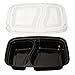 35oz Meal Prep Containers - 2 Compartment Bento Lunch Box with Lid, Snack Boxes - Stackable, Reusable, Microwave, Leak Proof, Dishwasher & Freezer Safe - Fix & Food Storage Containers