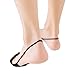 Flammi Women's Ultra Low Cut Liner Socks with Sling Back No Show Padded Half Socks (Shoe-Size 5-8 US, 4 Pairs- Black)