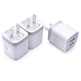 Dual Port Wall Charger, Kakaly 3 Pack 2.1A/5V USB Travel Home Charger Power Adapter Plug for iPhone 7 Plus, SE 6s Plus, iPad Air, Samsung Galaxy S7/S6 Edge, Note, Android, HTC, Google Nexus, Nokia