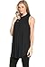 12 Ami Basic Solid Long Flowy Tank T-Shirt Tunic Black L