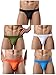 YuKaiChen Men's Silk Briefs Soft Bulge Bikini Underwear Tagless 5 Pack Large
