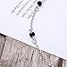 Tgirls Boho Pentagram Hair Chain Crescent Moon Head Chain Black Rhinestone Jewelry Headdress for Women
