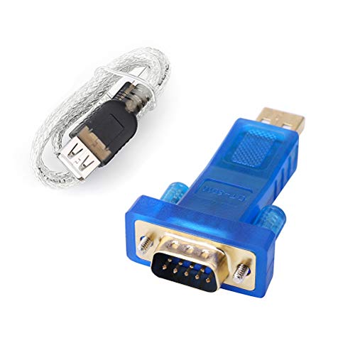 DTECH 1.5 Feet USB to RS232 DB9 Serial Port Adapter Cable with FTDI Chip Supports Windows 10 8 7 and Mac Linux