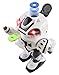Android Battery Operated Disc Shooting Toy Robot Walking, Flashing Lights, Talking, Spinning, Disc Shooting Toy Robot (White)