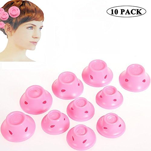 Pantora Silicone Hair Curlers,Magic Hair Care Roller, No Clip Soft Hair Style Roller -Hair Roll Tool, (Pink)