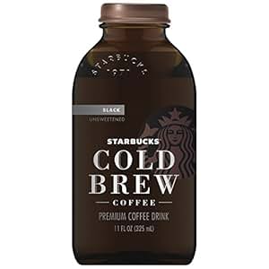 Starbucks Cold Brew Black Coffee, Unsweetened, 11 oz: Amazon.com ...