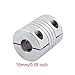 Sydien 2 Pcs 8mm to 10mm Motor Shaft Coupling Aluminum Alloy Flexible Coupler Motor Connector Joint 25mm Length 20mm Diameter for RepRap 3D Printer, CNC Machine,Stepper Motor