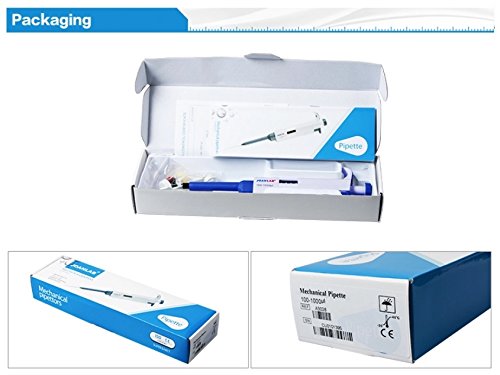 Multi-Volume Adjustable Micropipette (100-1000 ul) Kit - Including 2 Racks of 96 Pipette Tips