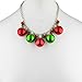 Lux Accessories Christmas X-Mas Holiday Jingle Bells Necklace (SILVER)