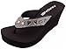 AIMONE Womens Frederica Rhinestone Flip Flop High Heel Sandals