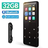 MP3 Player, 32GB MP3 Player with Bluetooth 5.0, Slim Design, Lightweight, HiFi Recording Pedometer, Expandable up to 128GB