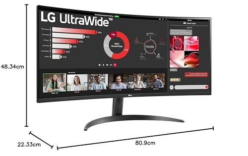 Lg Electronics Curved Ultrawide Monitor 34Wr50Qk, 34 Inch, 1440P, 100Hz, 5Ms Response Time, Va Panel, Smart Energy Saving, Displayport, Hdmi - View 14