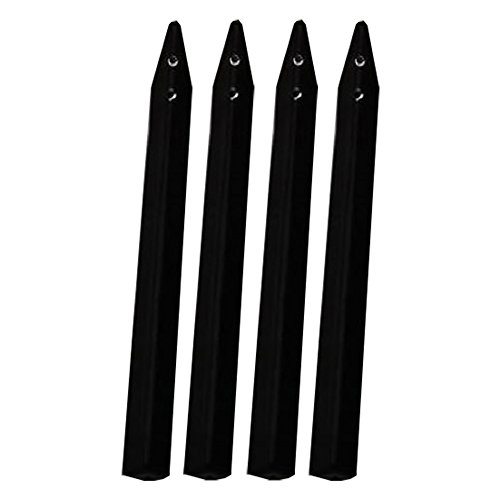 Set of 4 Stern Black Pinball Legs with Levelers and Bolts