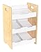 KidKraft Wooden Angled Bin Unit with Five Compartments and Side Handles - Natural & White, Gift for Ages 3+