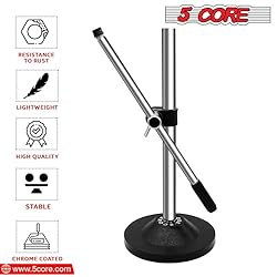 5 Core Desk Microphone Stand • Height and Angle