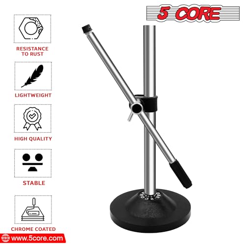 5 Core Desk Microphone Stand • Height and Angle