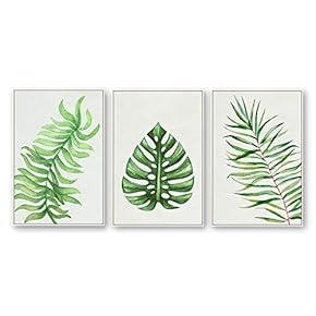 Framed Canvas Wall Art for Living Room, Bedroom Beautiful Plants Cactus Canvas Prints for Home Decoration Ready to Hanging - 16"x24"x3 Panels