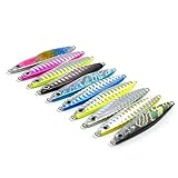 10pcs/lot 5.9cm 12g Jigging Lure Lead fish Metal Jig Mix Color Fishing Lure Paillette Knife Wobbler Artificial Hard Bait Laser Body