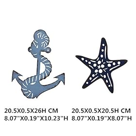 Anchor Starfish Wall Decor Beach Decor Shabby Chic Decor Wall Art Farm,Ocean Bathroom Laundry Room Living Room Kitchen… 41n7fDqAyML