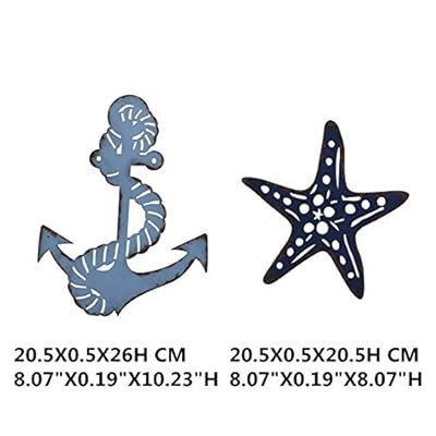 Anchor Starfish Wall Decor Beach Decor Shabby Chic Decor Wall Art Farm,Ocean Bathroom Laundry Room Living Room Kitchen… 41n7fDqAyML