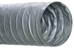 Hi-Tech Duravent S-TL Series PVC Fiberglass S-TL Air/HVAC Duct Hose, Grey, 12" ID, 25' Length