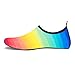 Womens and Mens Water Shoes Barefoot Quick-Dry Aqua Socks for Beach Swim Surf Yoga Exercise (Colourful, M)