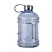 Geo Sports Bottles 1/2 Gallon (64 oz) BPA Free Reusable Leakproof Wide Mouth Sports Water Jug Bottle with Handle and 48mm Stainless Steel Cap (Natural Blue)