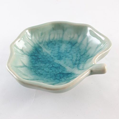 Ceramic Small Natural Leaf Dish Shaped Decoration Bath Accessories Jewelry Plate Essential Oils