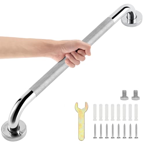 sunzone Haltegriff Bad,SUS304 Edelstahl, Rutschfest, für Senioren,60cm
