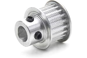 HJZ-US 3Mod 17T Pitch 3mm Timing Belt Pulley Synchronous Wheel 6mm Bore For 10mm Width Belt (3M 17T, Bore:6mm)