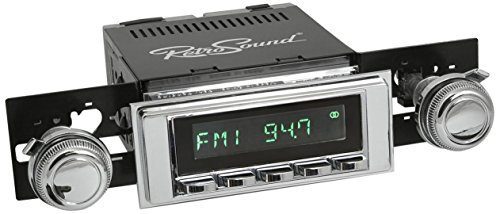 RetroSound HC-117-120-03-73 Hermosa Direct-Fit Radio for Classic Vehicle (Chrome Face and Buttons and Chrome Bezel)