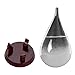 Lily's Home Fitzroy’s Desktop Teardrop Storm Glass Weather Predictor, Predicts Weather Changes and Patterns 1-2 Days in Advance, Includes Cherry Finished Wood Base (5 1/4