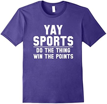 Mens Yay Sports Do The Thing Win The Points T Shirt Large Purple