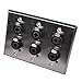 Seismic Audio SA-PLATE35 Stainless Steel Wall Plate 3 Gang with 6 XLR and 1/4-Inch Combo Connectors -