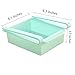 MineDecor Plastic Storage Containers Square Food Storage Organizer Drawer for Refrigerator Fridge Desk Table (Set of 4 Pack, Small Organizer Bins)