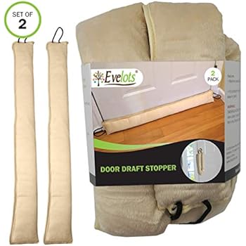 Evelots Door/Window Draft Stopper-Hanging-36 Inches -Block Cold/Bug/Dust-Set/2